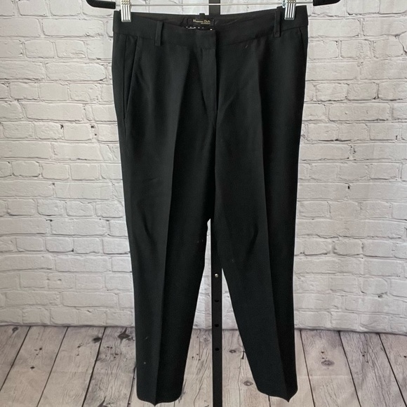 Massimo Dutti Black Trousers Size 2 - Picture 1 of 4